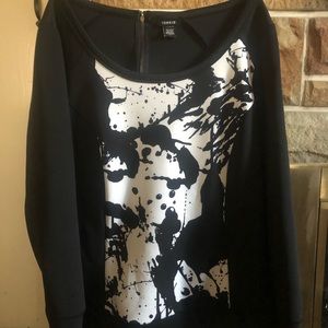 Torrid Paint splatter long sleeve shirt